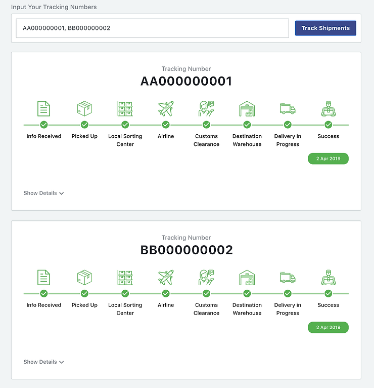 Janio's Product Update : Our New Tracking Page Interface